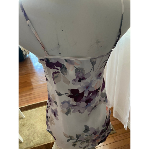 Women's White House Black Market White Purple Floral Cami Size 0 - Picture 4 of 9